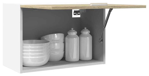Baina Wall Hung Wooden Storage Cabinet With 1 Doors - Sonoma Oak/White