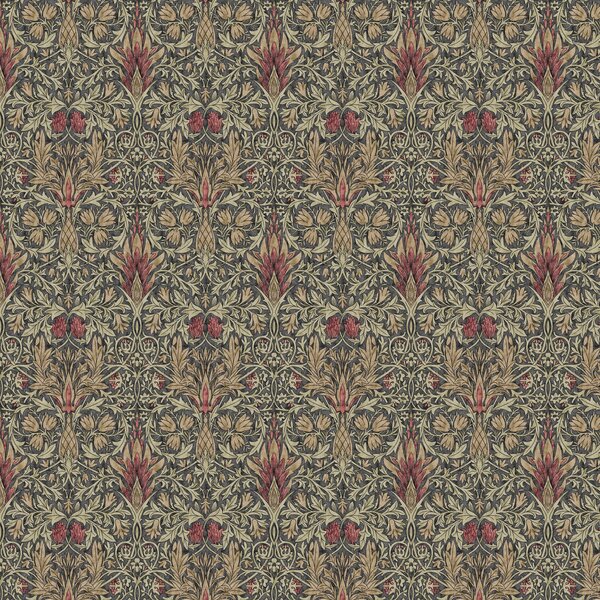 William Morris Snakeshead Digitally Printed Fabric Mocha