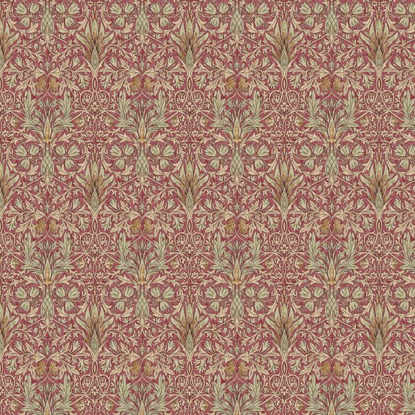 William Morris Snakeshead Digitally Printed Fabric Wine