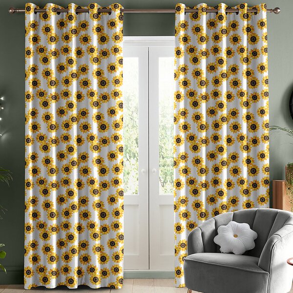 Skinnydip Summer Sunflower Made To Measure Curtains Yellow