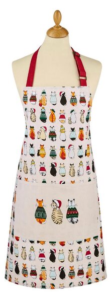 Ulster Weavers Christmas Cats in Waiting Apron Red