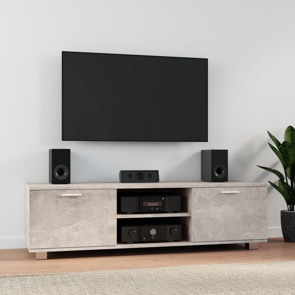 TV Cabinet Concrete Grey 140x40.5x35 cm Engineered Wood