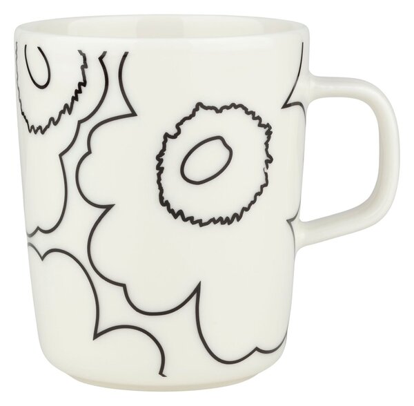 Marimekko Piirto Unikko mug 2.5 dl White-black