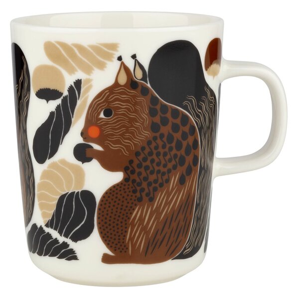 Marimekko Kurre mug 25 cl White-brown-green