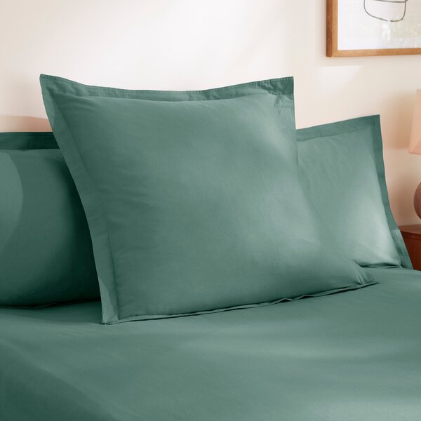 Soft Washed Recycled Cotton Continental Pillowcase Mineral