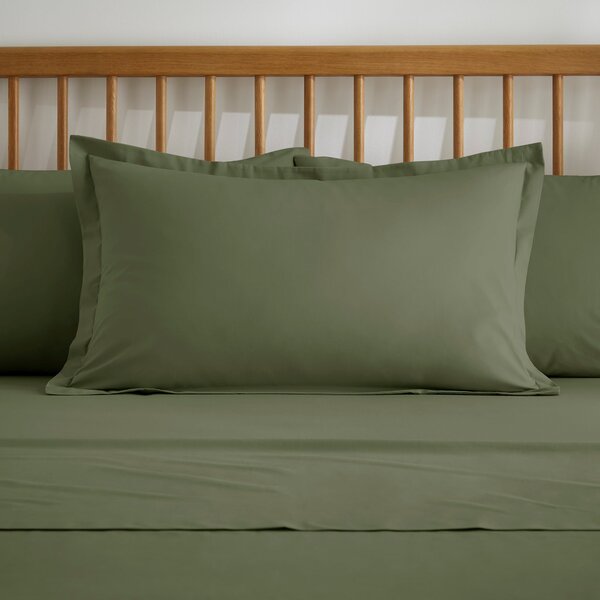 Pure Cotton Plain Dye Oxford Pillowcase Olive