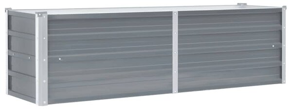 Garden Raised Bed Galvanised Steel 160x40x45 cm Grey