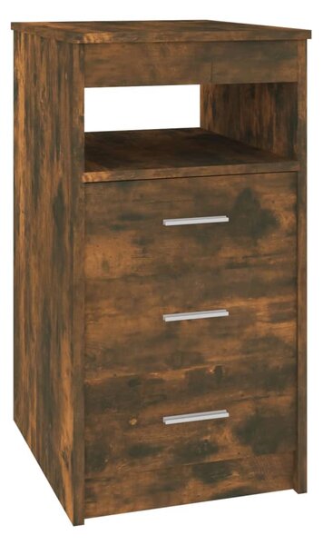 Drawer Cabinet Smoked Oak 40x50x76 cm Engineered Wood