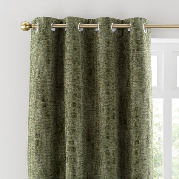 Lincoln Thermal Eyelet Curtain Olive Green Olive (Green)