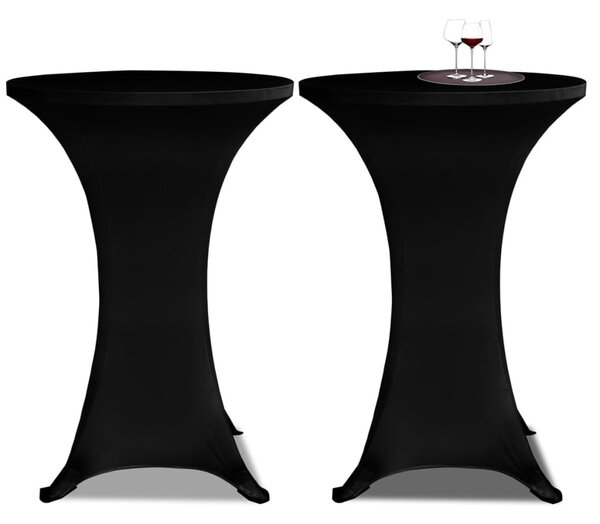 Standing Table Cover Ø80cm Black Stretch 2 pcs