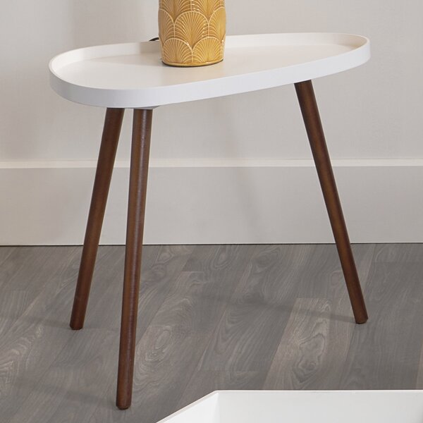Pacific Clarice Pine Wood Side Table White