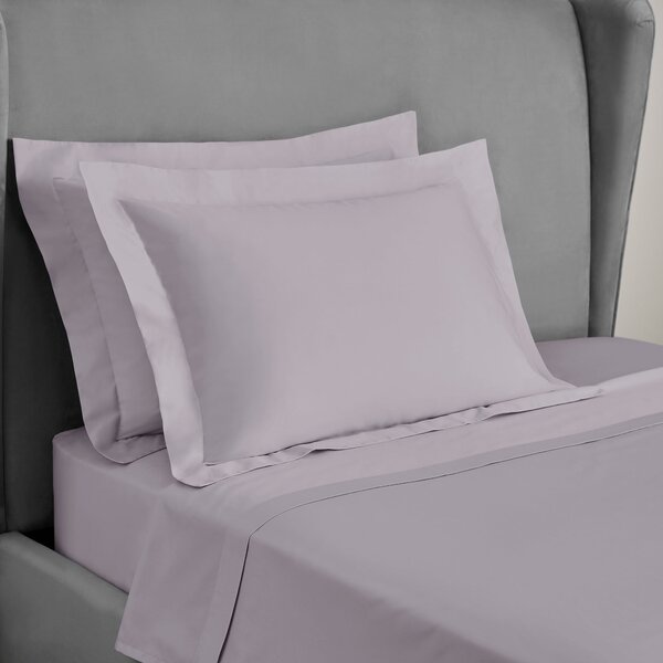 Dorma 300 Thread Count 100% Cotton Sateen Plain Oxford Pillowcase Purple
