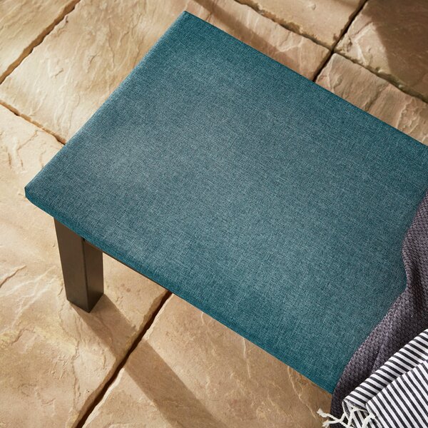 Set of 2 Textured Water Resistant Seat Pads Pacific Blue