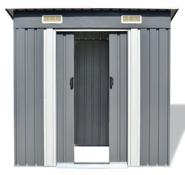 Garden Shed Grey Metal