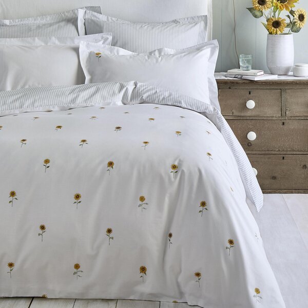 Sophie Allport Sunflowers Bedding Set White