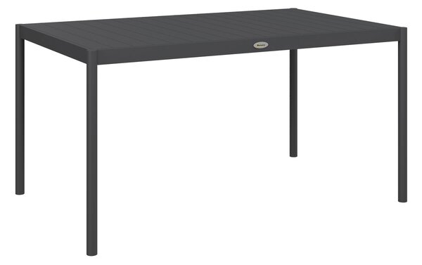 Outsunny Six-Seater Aluminium Outdoor Table, Durable, Weather-Resistant, Family Garden Furniture