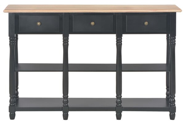 Console Table Black 110x30x76cm Engineered Wood