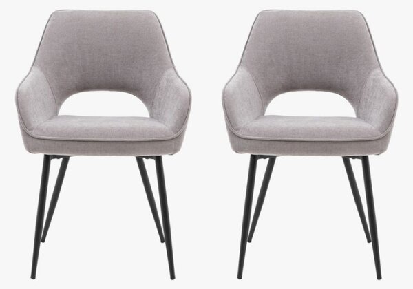Tova Dining Chair in Grey, Set of 2