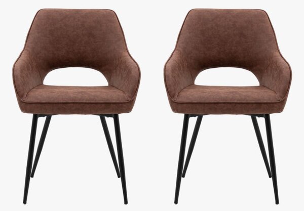 Tova Dining Chair in Brown, Set of 2