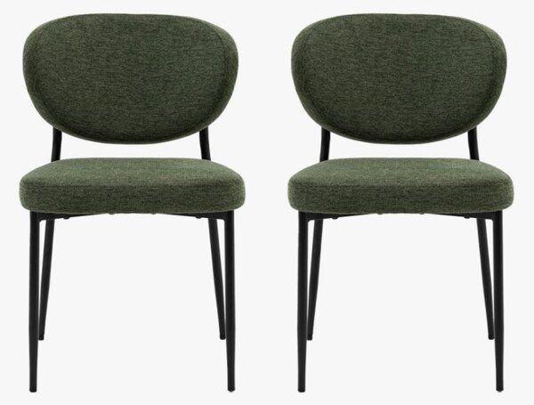Kalmar Dining Chair in Green, Set of 2