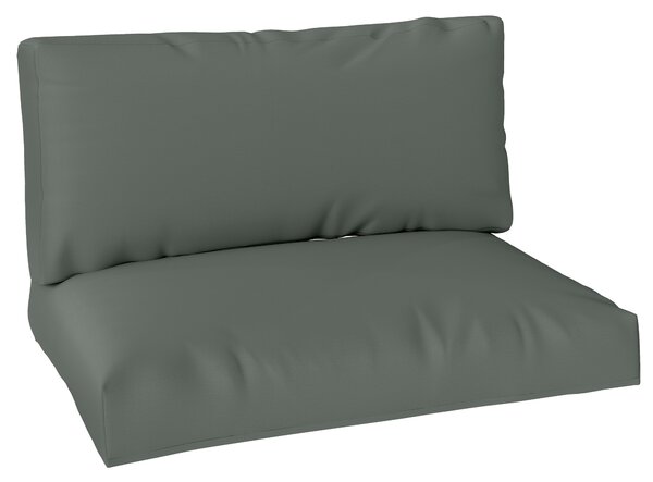 Outsunny 2 Seater Pallet Furniture Cushions Pallet Cushions, UPF20+ 220gsm Fabric, 20 cm Thick Outdoor Seat Pads, Charcoal Grey