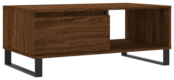 Coffee Table Brown Oak 90x50x36.5 cm Engineered Wood