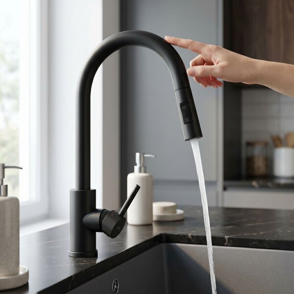 Kitchen faucet Fresh Touch Black Matt