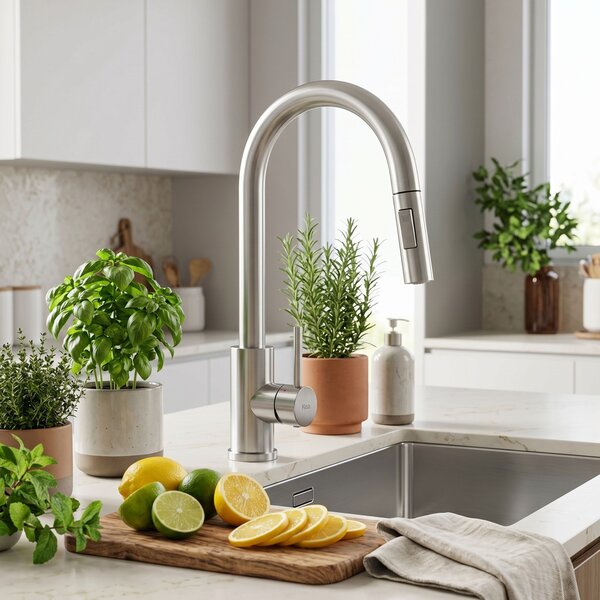 Kitchen faucet Fresh Touch Brush Nickel