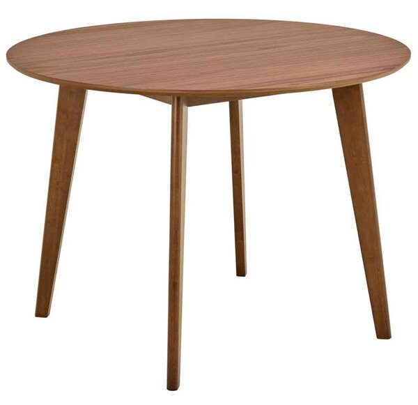 Reims Wooden Round Dining Table - Walnut