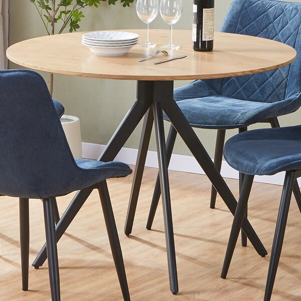 Arta Wooden Round Dining Table - Oak