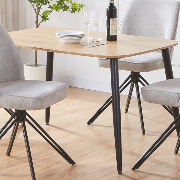 Arta Wooden Rectangular Dining Table - Oak