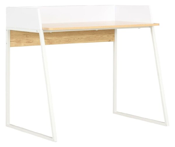 Cincinnati Wooden Laptop Desk In White And Oak
