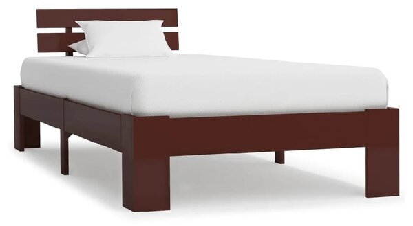 Absecon Wooden Single Bed In Dark Brown