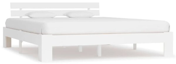 Absecon Wooden King Size Bed In White