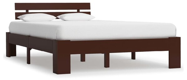Absecon Wooden Double Bed In Dark Brown