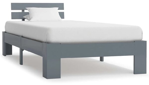 Absecon Wooden Single Bed In Grey