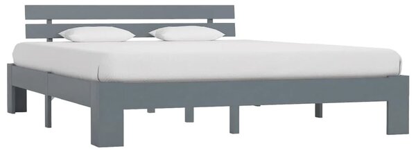Absecon Wooden King Size Bed In Grey