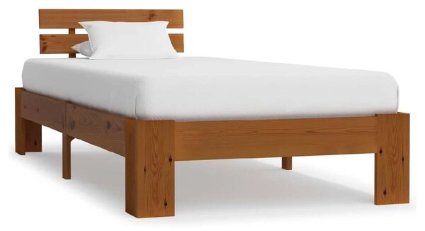Absecon Wooden Small Single Bed In Honey Brown