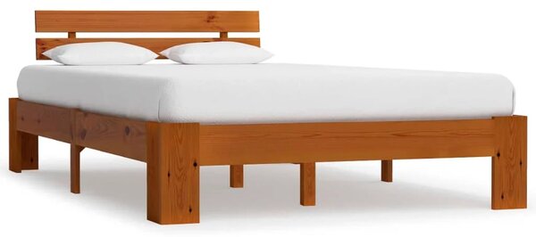 Absecon Wooden Small Double Bed In Honey Brown