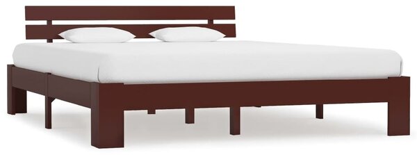 Absecon Wooden King Size Bed In Dark Brown