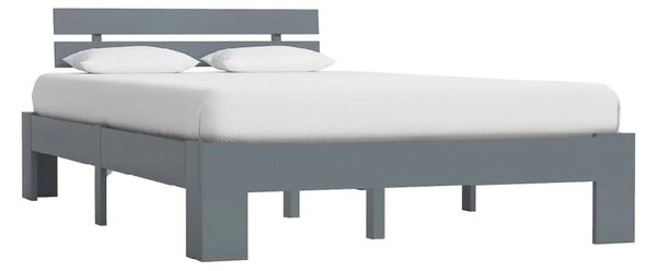 Absecon Wooden Small Double Bed In Grey