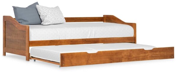 Atwater Wooden Pull Out Sofa Bed In Honey Brown
