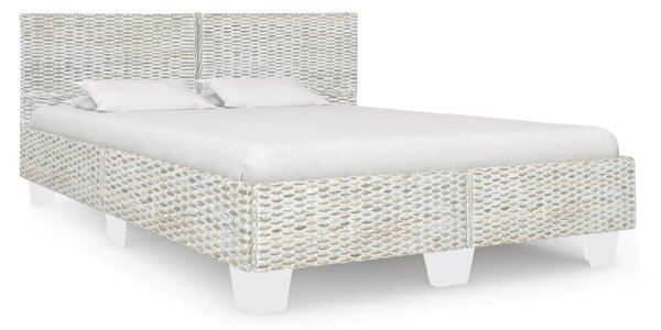 Asheville Rattan Double Bed In Grey Natural