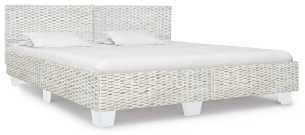 Asheville Rattan Super King Size Bed In Grey Natural