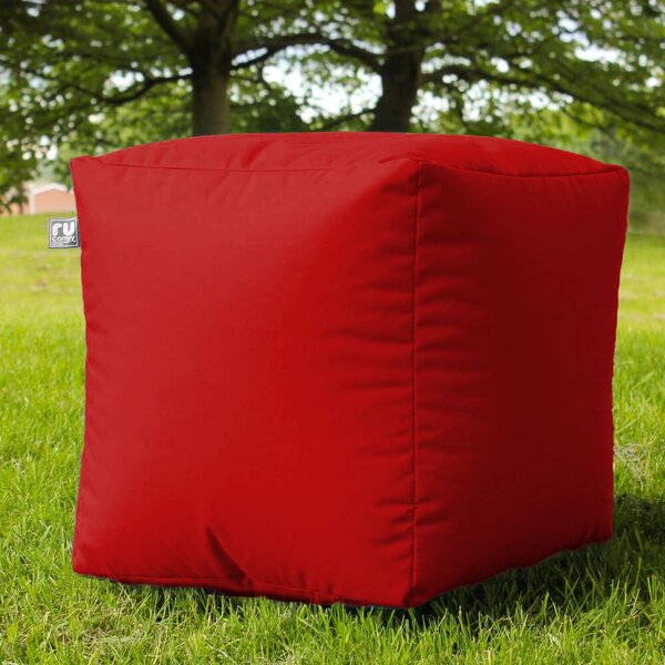 Rucomfy Cube Indoor Outdoor Bean Bag Red