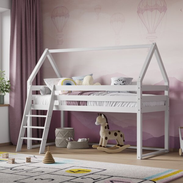 Ellie House Midsleeper Bed Frame White