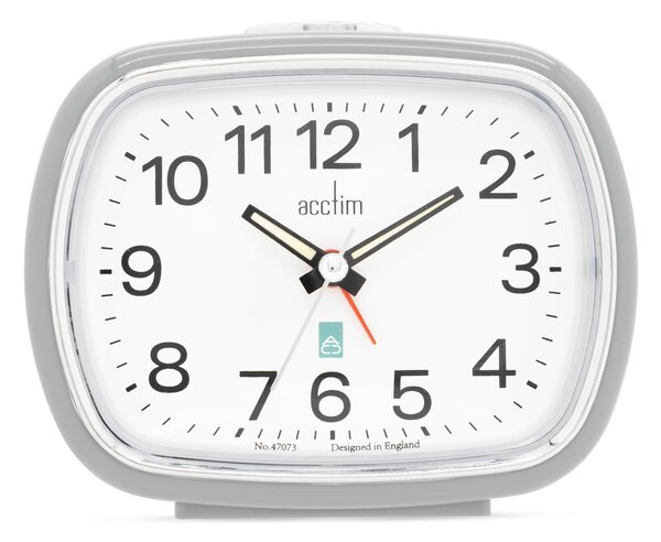 Acctim Camille Analogue Alarm Clock Grey