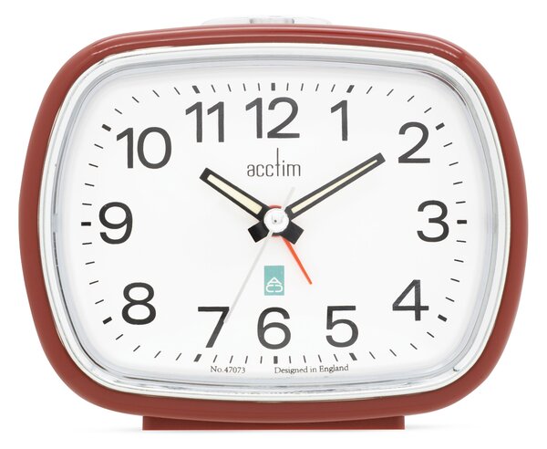 Acctim Camille Analogue Alarm Clock Red