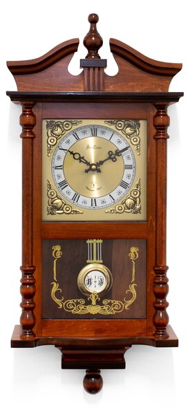 Acctim Westbury Pendulum Regulator Wall Clock Dark Brown