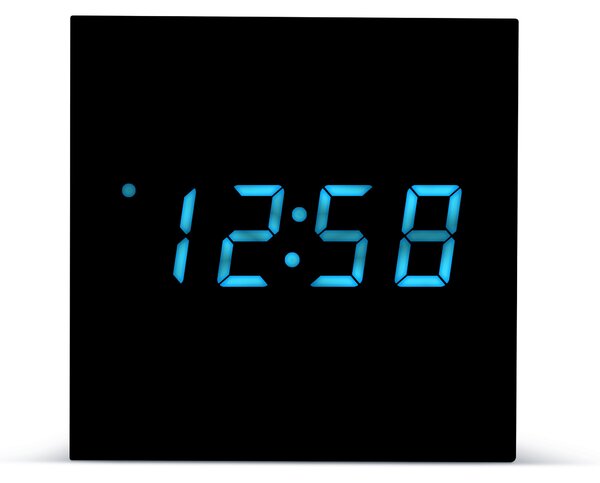 Acctim Ark Silent Digital Alarm Clock Black